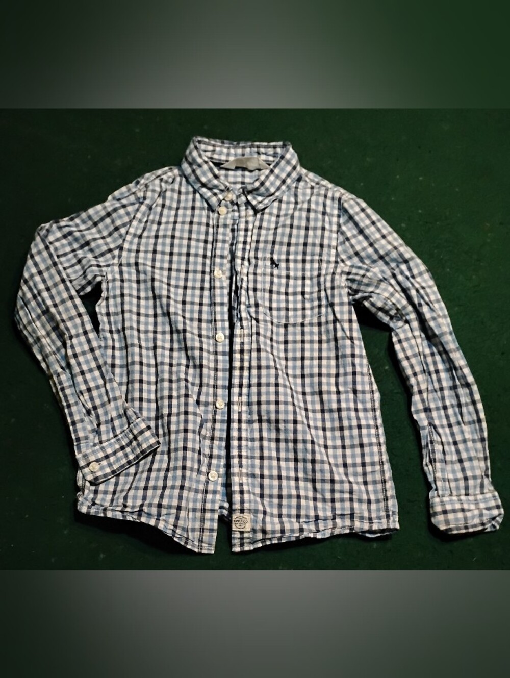 H&M Plaid Button Up Shirt Boys Size 7